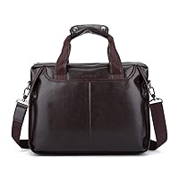 Genuine Leather Briefcase Messenger for Men Business Travel Laptop Fit Laptop