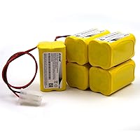 elxjar (5-Pack) 4.8V 800mAh Ni-CD AA Battery Pack Replacement for Energizer N20AE015A CUSTOM-222 NIC0905 OSA146 Prescolite EDCNRB Exit Sign Emergency Light