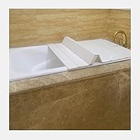 Bath Lid Bathtub Dust Board White Bathtub Insulation Cover Shutter PVC Folding Stand Thicker Can Place Toiletries Convenient Storage (Color : White, Size : 150x80x0.6cm)