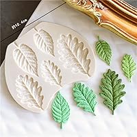 Leaf Silicone Mold Rose Flower Fondant Molds DIY Cake Decorating Tools Sugarcraft Candy Resin Clay Chocolate Gumpaste Moulds (4.2 x 3.28 x 0.24 inches)