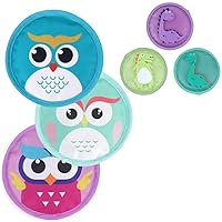 Bundle of 3 Dinosaur Kids Ice Pack with Strap + 3 Boo Boo Ice Pack with Strap Owls