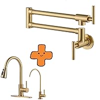 Kitchen Faucet and Water Filter Faucet Combo, and Pot Filler Faucet Deck Kitchen Stove Faucet