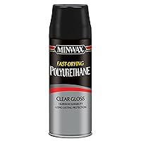 Minwax Fast Drying Polyurethane Spray, Protective Wood Finish, Clear/Warm Gloss, 11.5 oz. Aerosol Can ( Packaging May Vary)