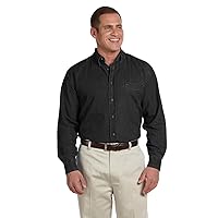 Men's Tall 6.5 oz. Long-Sleeve Denim Shirt XLT WASHED BLACK