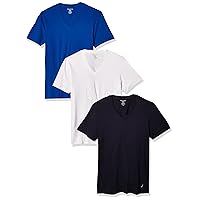 Nautica Men's Cotton V-Neck T-Shirt-Multipack