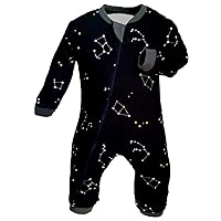 zippyjamz Organic Zipper Onesies Footless Sleeper Baby Pajamas with Inseam Zipper