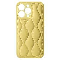 Case for iPhone 15Pro Max/15 Pro/15 Plus/15 Premium PU Leather Cover for Women Men Soft Flexible Rugged Silky and Soft Touch (Yellow,15)