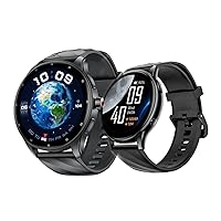 Kumi Smart Watch Kit (GW5 & GW5 Pro), Smartwatch for Android & iOS, IP68 Waterproof Fitness Activity Tracker, 100+ Sport Modes, Sleep Monitor, Black