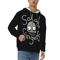 Anime Manga Salad Fingers Hoodie Men'S Casual Tops Long Sleeves Sweatshirt Pullover Hooded