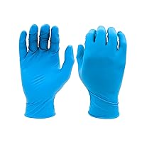 SHOWA 7500PF Biodegradable Powder-Free Disposable Nitrile Safety Glove, 4-mil, Blue, Medium