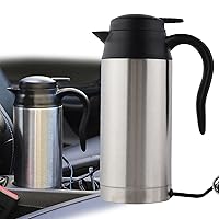 Car Electric Kettle, 12v 750ml Stainless Steel Portable Kettle Water Boiler Car Electric Kettle Travel Thermoses Boil Water For Heating Water Coffee Milk Tea