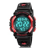 Boy Toys Age 5-12, LED 50M Waterproof Digital Sport Watches for Kids Birthday Presents Gifts for 5-12 Year Old Boys