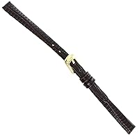 8mm Speidel Brown Gator Lizard Grain Genuine Leather Watch Band Ladies Regular