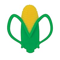 Nuby Veggie Teether for Teething Relief - Soft BPA-Free Baby Teething Toy - 3+ Months - Corn