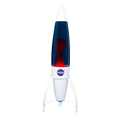 Mua NASA Inspired Rocket Lava Lamp. Includes Blue Liquid & Red Lava.  43cm/17-inch Tall. Mains Powered. Includes 1 x R39 E14 25W Bulb. NASA  Inspired Space Merchandise. trên  Mỹ chính hãng
