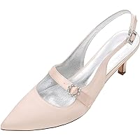 Womens Mary Jane Kitten Heel Pumps Slingback Sandals Bride Dress Evening Prom Rhinestones Shoes