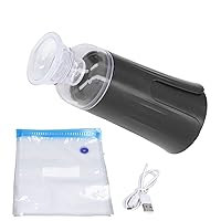 Handheld Electric Vacuum Sealer & Reusable Food Vacuum Storage Bags Kit,Handheld Vacuum Sealer Machine,Mini Vacuum Pump with 5 Sous Vide Bags(Black)