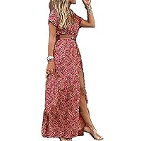 Long Dress for Women Summer Beach Bohemian Dresses Casual Robe Female Clothing Floral Skirt Elegant