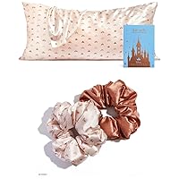 Disney x Kitsch Satin Pillowcase (King, Desert Crown) & Satin Pillow Hair Scrunchies with Discount