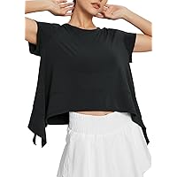 BALEAF Workout Shirts for Women Flowy Athletic Tops Oversized Loose Fit Running Yoga Quick Dry Soft Crewneck Tees