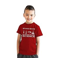 Youth Stand Back Science Funny Shirts Cool Humorous Nerdy T Shirts for Geeks