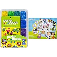 Perler 17605 Assorted Fuse Beads Kit with Storage Tray and Pattern Book for Arts and Crafts, Multicolor, 4001pcs & Pet Parade Deluxe Fuse Bead Craft Activity Kit, 5020 pcs