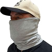 AH1565-GY Flame-Resistant Cotton Knit Neck Gaiter, Grey