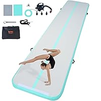 VEVOR Gymnastics Air Track Tumbling Mat,Inflatable Tumble Track with Electric Pump, Training Mats for Home Use/Gym/Yoga/Cheerleading/Beach/Park/Water