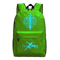 Fate Zero Anime Cosplay Luminous Backpack Casual Daypack Day Trip Travel Hiking Bag Carry on Bags Green /1