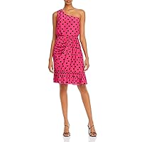 Derek Lam 10 Crosby Women's Taula One Shoulder Dress Hot Pink