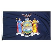 Annin Flagmakers New York State Flag USA-Made to Official State Design Specifications, 4 x 6 Feet (Model 143870)