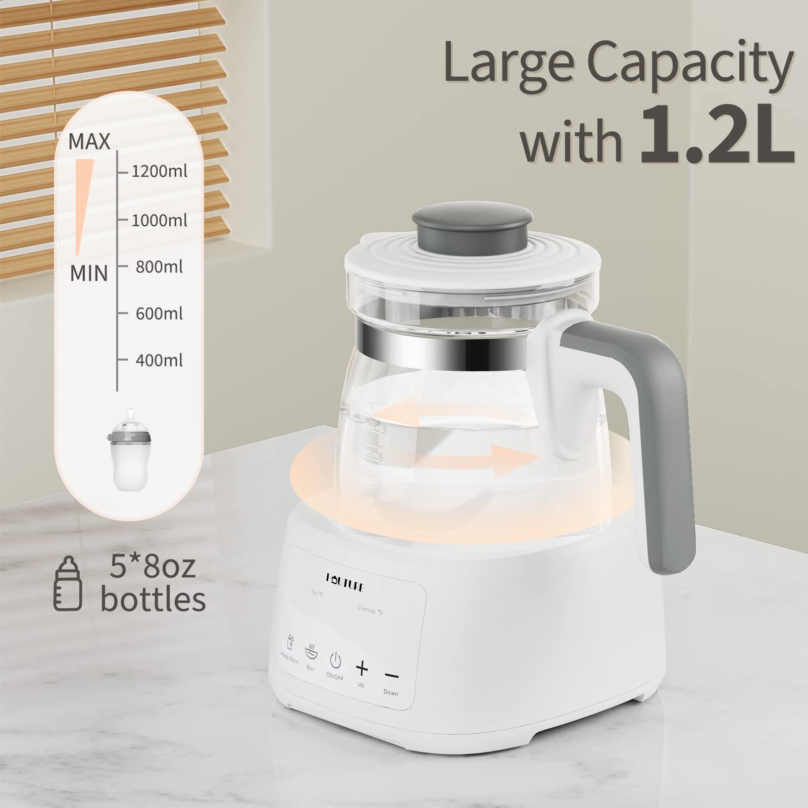 HAUTURE Instant Water Warmer – Replaces Traditional Baby Bottle Warmers - Advanced Formula Dispenser Machine Warm Water at Perfect Temperature in Fahrenheit