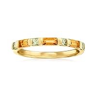 Ross-Simons 0.30 ct. t.w. Citrine and .20 ct. t.w. Peridot Ring in 14kt Yellow Gold
