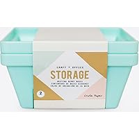 American Crafts Crate Paper Desktop Storage Nesting Berry Containers 2 Piece