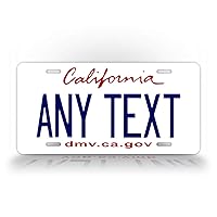 SignsAndTagsOnline Custom California State License Plate Official Replica CA Auto Tag Any Text! Personalized Sign