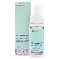 Good Molecules Acne Foaming Cleanser - Foam Anti-Acne Face Wash with Salicylic Acid BHA for Breakouts - Skincare for Face with Aloe and Witch Hazel