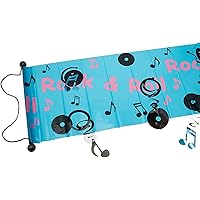 Beistle 1-Pack Rock and Roll Ceiling Decor, 12-Inch by 12-Feet
