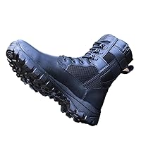 Summer Ultra Light Hiking Boots Male Training Shoes High Top Mesh Side Zipper Military Sneakers