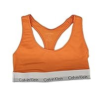 Calvin Klein Modern Cotton Unlined Bralette - F3785 (Orange, Large)