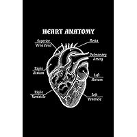 Black Human Anatomy Heart Notebook / Journal: For doctors, medical and nursing students Lined Notebook / Journal Gift, 100 Pages, 6x9, Cover, Matte Finish