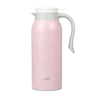 GiNT 51 Oz Stainless Steel Thermal Coffee Carafe, Double Walled Vacuum Thermos, 12 Hour Heat Retention, 1.5 Liter Tea, Water, and Coffee Dispenser (Upgraded version Pink)