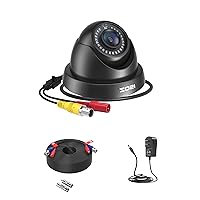 ZOSI 1080p HD Security Camera Outdoor Indoor (Hybrid 4-in-1 HD-CVI/TVI/AHD/960H Analog CVBS), 80ft IR Night Vision, Weatherproof CCTV Dome Camera with Cable and Power Supply