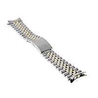 Ewatchparts 36MM MENS TWO TONE REPLACEMENT WATCH BAND COMPATIBLE WITH ROLEX DATEJUST, SUBMARINER, GMT