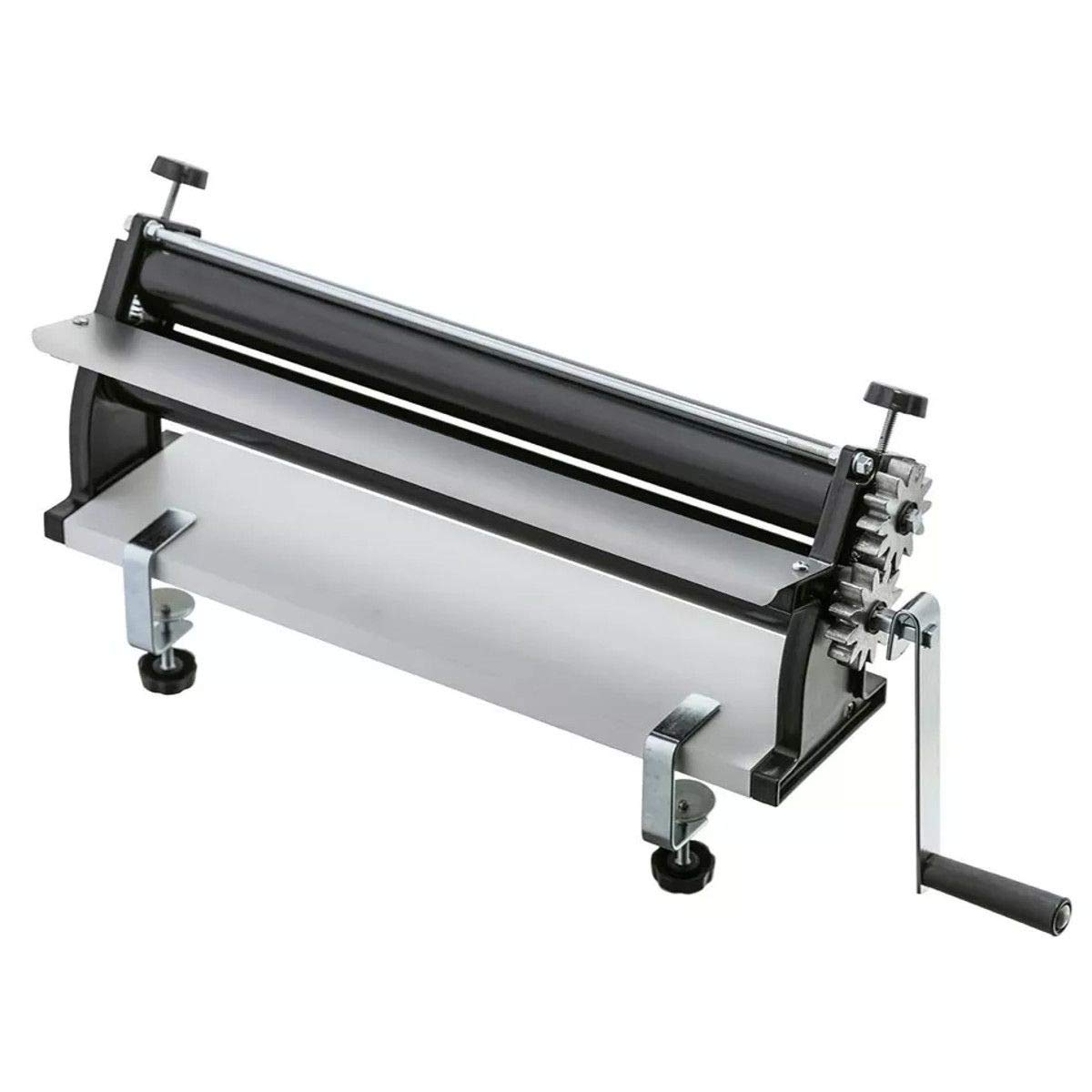 DKN 19-Inch Pizza Dough Roller Machine with Hand Crank - Pasta Maker, Dough Sheeter Features Non-Stick Rollers with Thickness Control - Solid Steel and Aluminum Construction