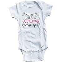 Baby Tee Time Girls' I Even Cry with A Southern Accent Ya'll