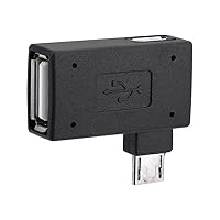 OTG Adapter, 90* L Angle USB Port Adapter, Micro OTG Cable Compatible with Firestick 2nd Gen, 3rd Gen and 4K, Android Smartphones, Tablets, Rii, Logitech Keyboards, SNES, NES