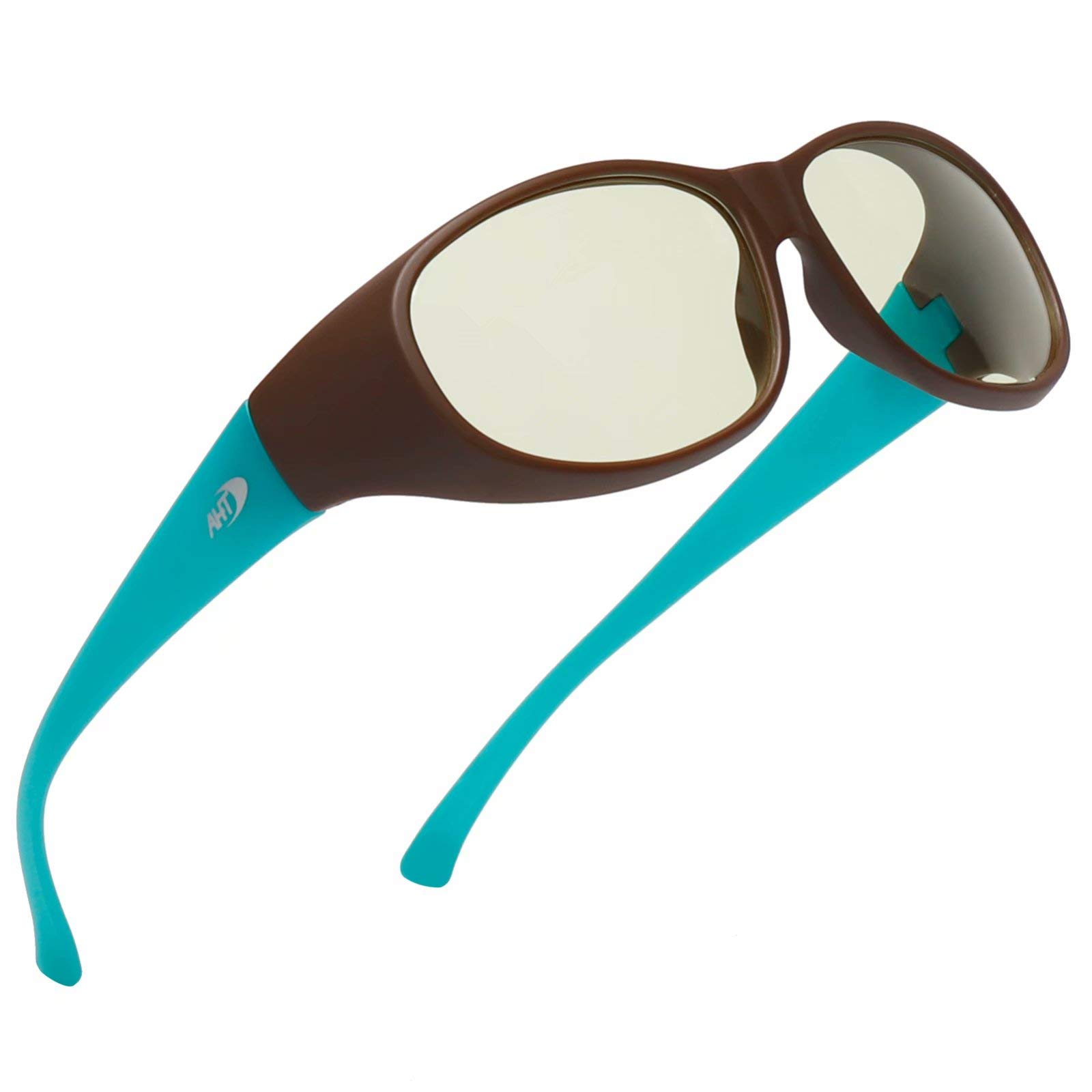 Fit Over Blue Light Glasses - AHT Anti Blue Ray Computer Glasses, Wear Over Prescription Glasses/Reading Glasses, UV400 Lens, Anti Eyestrain, Reduce Headache, Sleep Better