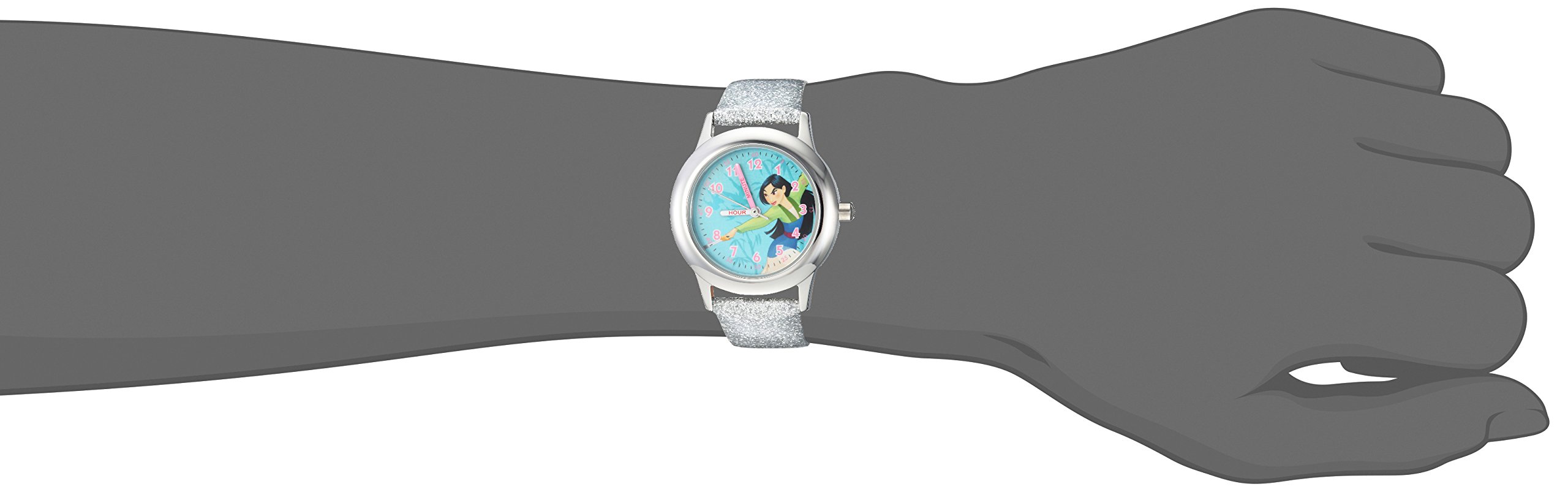 Disney Mulan Kids' WDS000204 Mulan Analog Display Analog Quartz Silver Watch