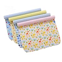 4pcs Pack Baby Infant Waterproof Cotton Changing Pads Washable Resuable Diapers Liners Mats (4pcs Pack-18