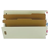 Smead 100% Recycled End Tab Classification Folder, 2 Dividers, 2